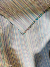 NEW Lady Bridgette Designer 100% Silk Dupioni Blue Unicorn Pinstriped Fabric - Fancy Styles Fabric Pierre Frey Lee Jofa Brunschwig & Fils