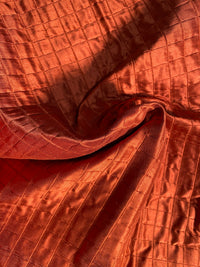 NEW Lady Celestine 100% Silk Designer Terracotta Green Quilted Fabric - Fancy Styles Fabric Pierre Frey Lee Jofa Brunschwig & Fils
