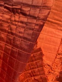 NEW Lady Celestine 100% Silk Designer Terracotta Green Quilted Fabric - Fancy Styles Fabric Pierre Frey Lee Jofa Brunschwig & Fils