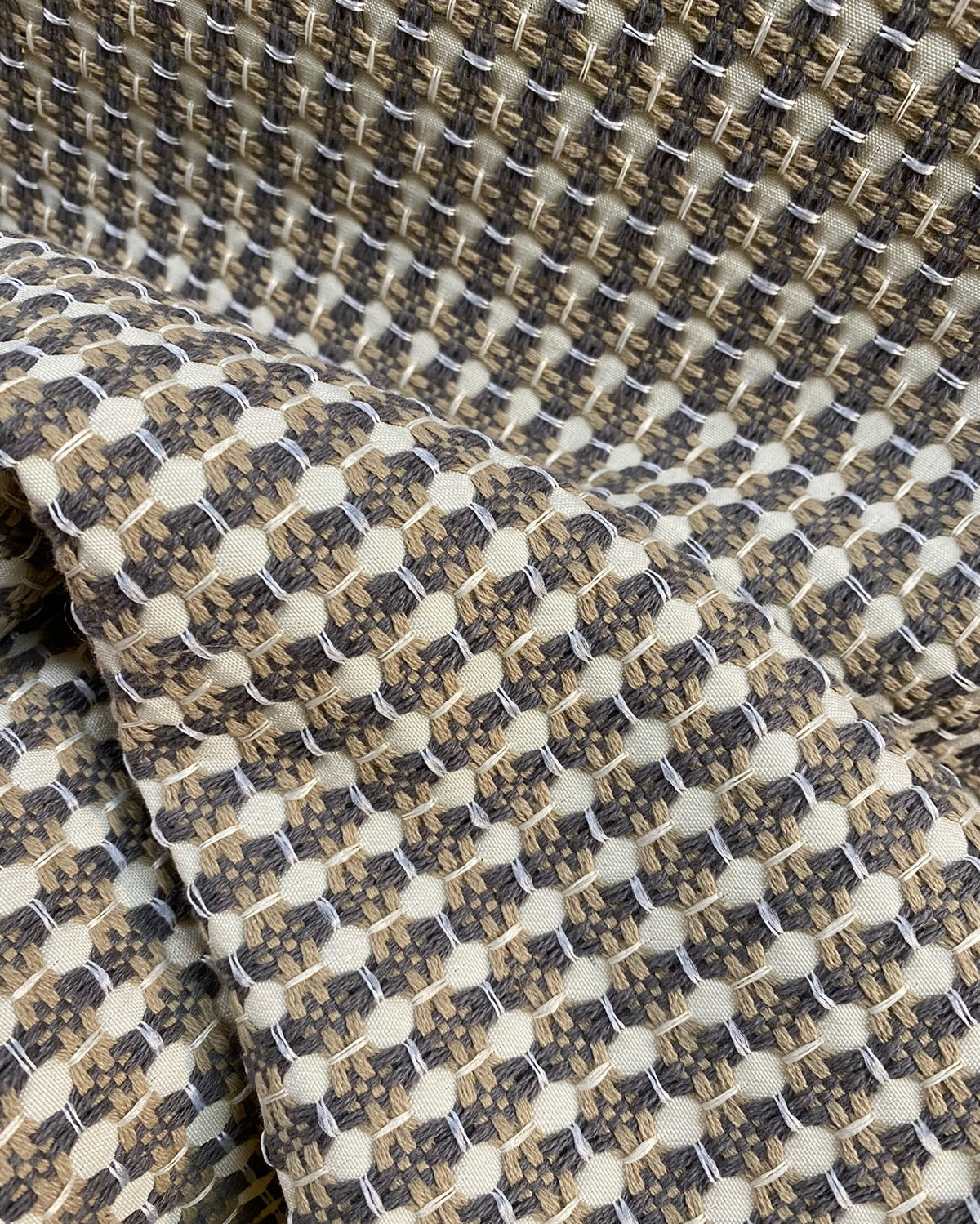 NEW Duchess Abbie Basketweave Seagrass Bistro Chair Inspired Upholstery and Drapery Fabric in Navy and Beige - Fancy Styles Fabric Pierre Frey Lee Jofa Brunschwig & Fils