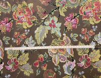 NEW Designer Floral Brocade Damask Upholstery Fabric- Made In Belgium- Brown - Fancy Styles Fabric Pierre Frey Lee Jofa Brunschwig & Fils