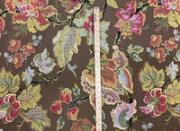 NEW Designer Floral Brocade Damask Upholstery Fabric- Made In Belgium- Brown - Fancy Styles Fabric Pierre Frey Lee Jofa Brunschwig & Fils