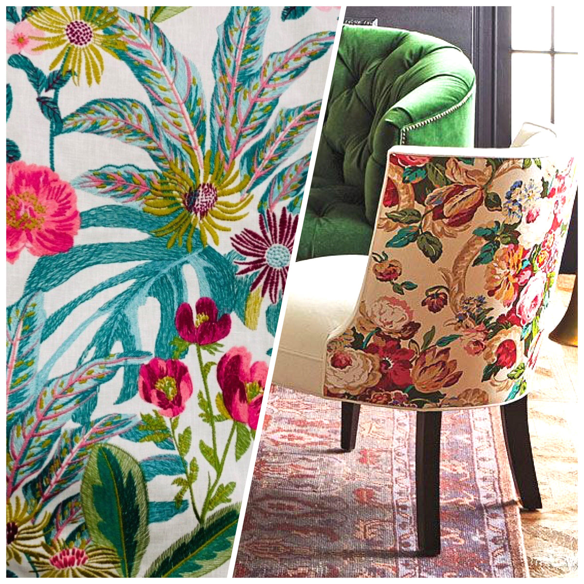 NEW Lord Frederick Novelty Embroidered Floral Drapery and Decorating Fabric in White - Fancy Styles Fabric Pierre Frey Lee Jofa Brunschwig & Fils
