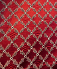 NEW Lady Cadence Antique Inspired Red Satin Brocade Upholstery Fabric - Fancy Styles Fabric Pierre Frey Lee Jofa Brunschwig & Fils