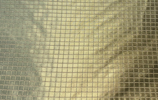 NEW Duchess Jenna 100% Silk Taffeta Fabric Green Dragon Scale Embroidered Squares - Fancy Styles Fabric Pierre Frey Lee Jofa Brunschwig & Fils