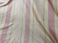 NEW Contessa Dora 100% Silk Pastel Pink and Yellow Stripe Dupioni Fabric - Fancy Styles Fabric Pierre Frey Lee Jofa Brunschwig & Fils