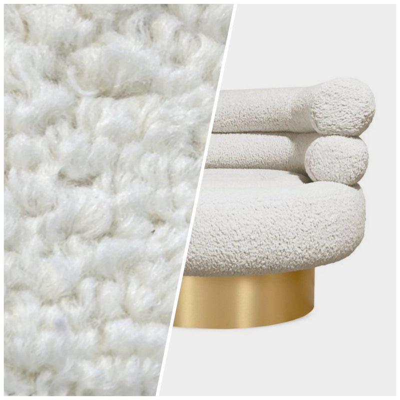 NEW Sir Hugo Designer Upholstery Boucle Sherpa Faux Fur Fabric in White - Fancy Styles Fabric Pierre Frey Lee Jofa Brunschwig & Fils
