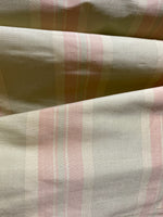 NEW Baroness Florence 100% Silk Rococo Dupioni Stripe Faded Pastel Pink and Pistachio - Fancy Styles Fabric Pierre Frey Lee Jofa Brunschwig & Fils
