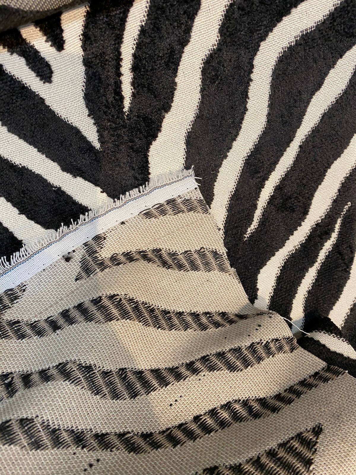 NEW Baroness Myrtle Novelty Upholstery White and Black Zebra Yarn Dye Chenille Made in Italy - Fancy Styles Fabric Pierre Frey Lee Jofa Brunschwig & Fils