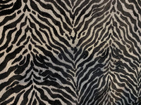 NEW Sir Herbert Novelty Italian Zebra Upholstery Chenille Velvet Gray and Black - Fancy Styles Fabric Pierre Frey Lee Jofa Brunschwig & Fils