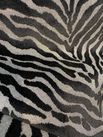 NEW Sir Herbert Novelty Italian Zebra Upholstery Chenille Velvet Gray and Black - Fancy Styles Fabric Pierre Frey Lee Jofa Brunschwig & Fils