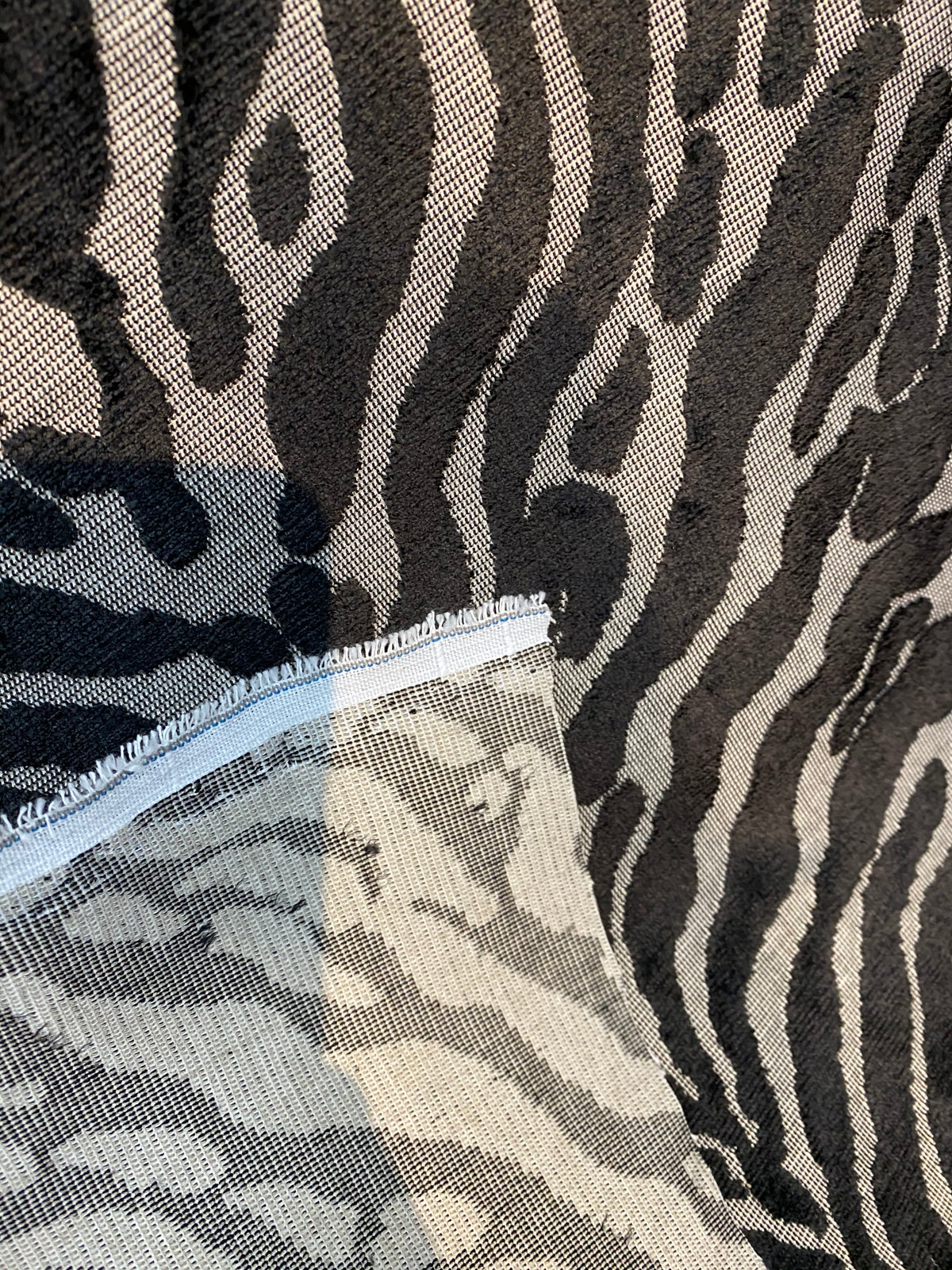 NEW Sir Herbert Novelty Italian Zebra Upholstery Chenille Velvet Gray and Black - Fancy Styles Fabric Pierre Frey Lee Jofa Brunschwig & Fils