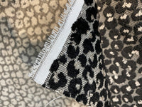 NEW Baron Clyde Novelty Italian Leopard Upholstery Chenille Velvet Gray Black and White - Fancy Styles Fabric Pierre Frey Lee Jofa Brunschwig & Fils