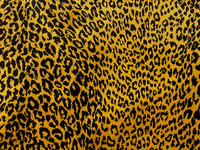 NEW Duchess Elspeth Leopard Novelty Upholstery Velvet Golden Yellow and Black - Fancy Styles Fabric Pierre Frey Lee Jofa Brunschwig & Fils