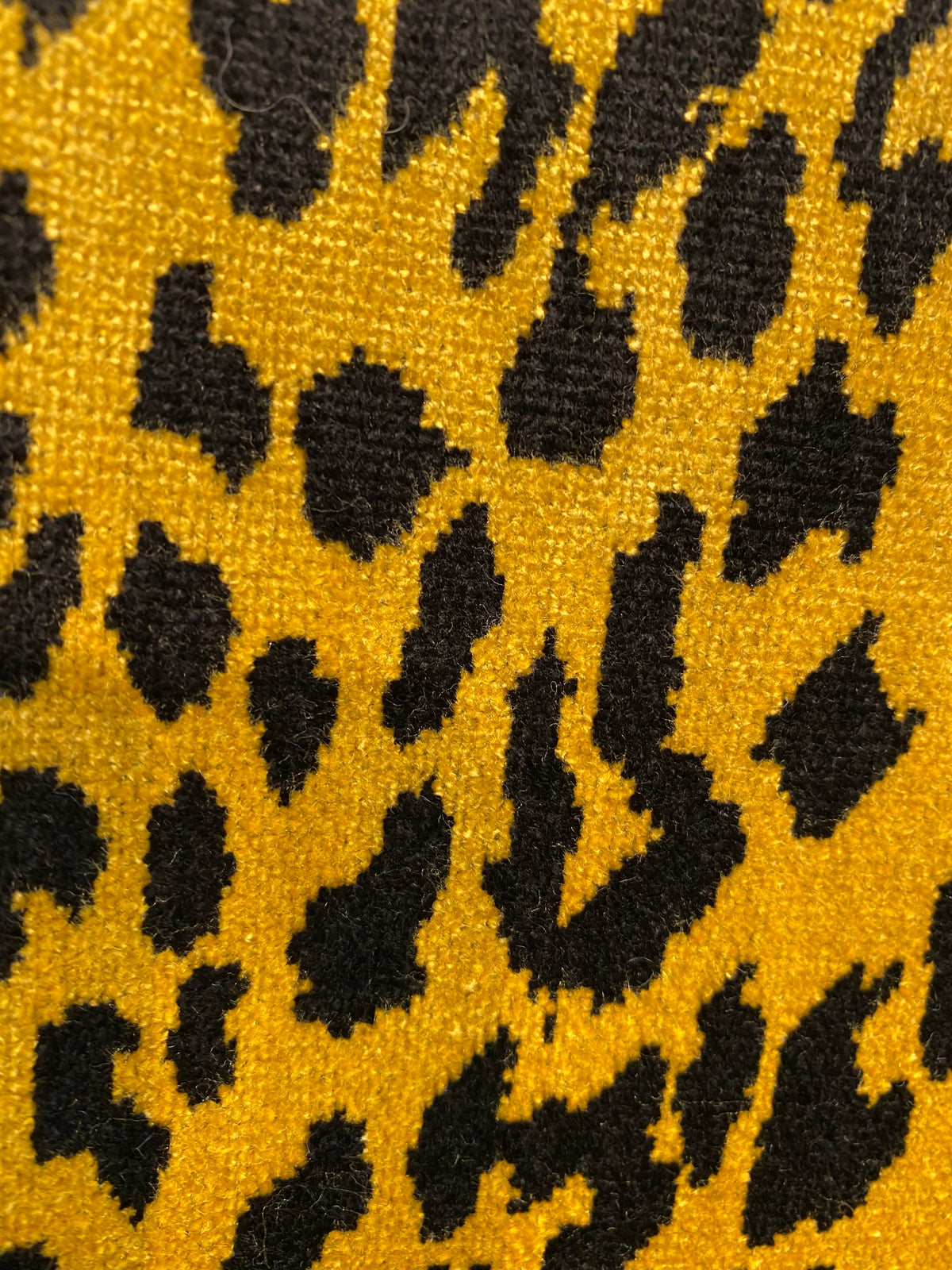 NEW Duchess Elspeth Leopard Novelty Upholstery Velvet Golden Yellow and Black - Fancy Styles Fabric Pierre Frey Lee Jofa Brunschwig & Fils