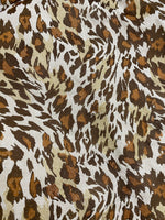NEW Prince Stanley Novelty Embroidered Leopard Decorating Fabric in Cream and Brown - Fancy Styles Fabric Pierre Frey Lee Jofa Brunschwig & Fils