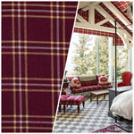 NEW Sir Adrian Plaid Tartan Upholstery Fabric in Merlot - Fancy Styles Fabric Pierre Frey Lee Jofa Brunschwig & Fils