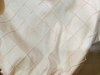 NEW Lady Annabelle 100% Silk Dupioni Pintuck Diamond Cream Fabric By The Yard - Fancy Styles Fabric Pierre Frey Lee Jofa Brunschwig & Fils