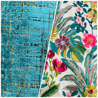 NEW Prince Archibald Novelty Upholstery Burnout Chenille Velvet Fabric in Turquoise - Fancy Styles Fabric Pierre Frey Lee Jofa Brunschwig & Fils