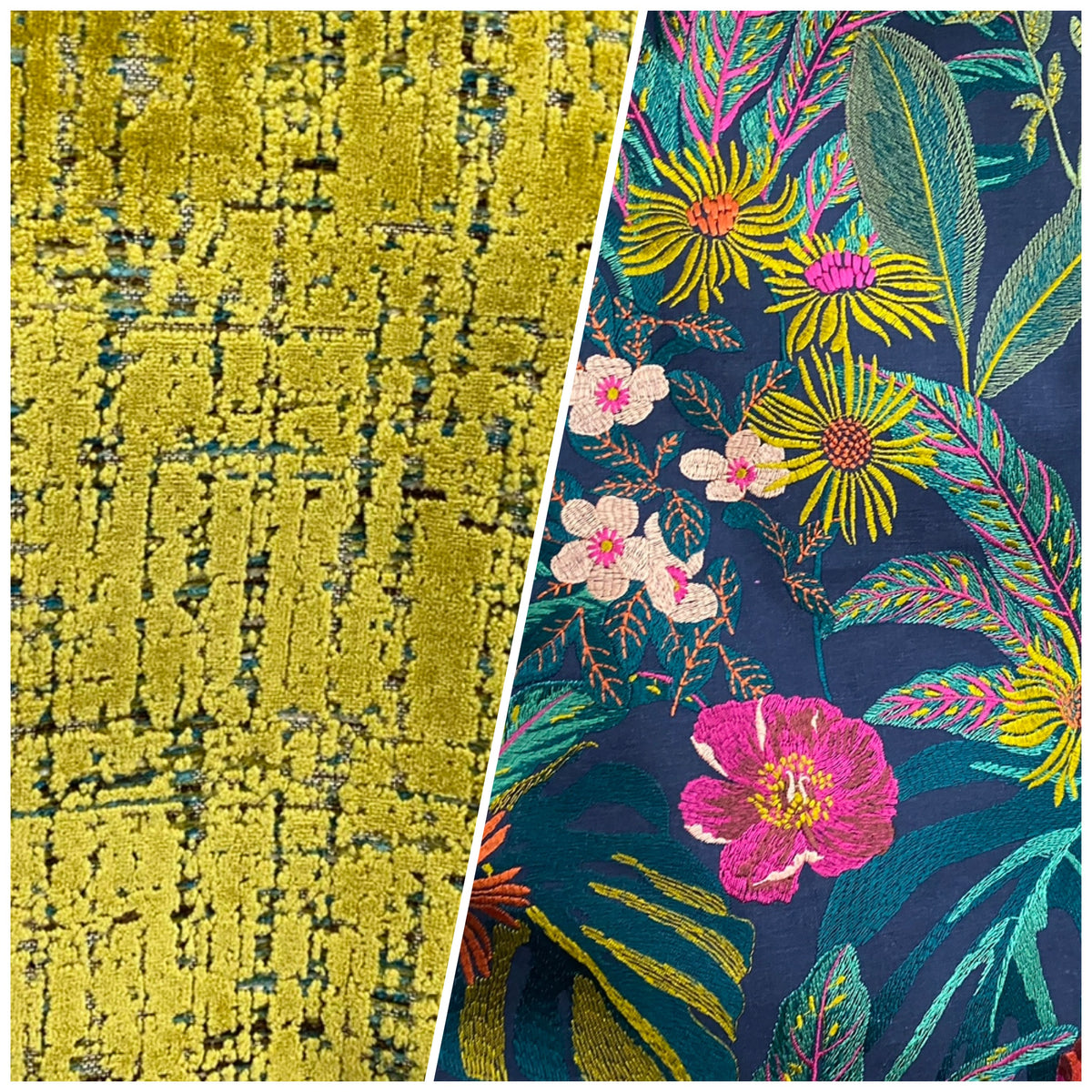 NEW Lord Frederick Novelty Embroidered Floral Drapery and Decorating Fabric in Blue - Fancy Styles Fabric Pierre Frey Lee Jofa Brunschwig & Fils
