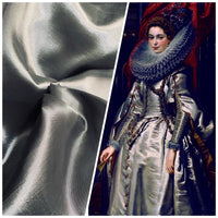 NEW Queen Unn Designer “Faux Silk” Fabric in Liquid Silver - Fancy Styles Fabric Pierre Frey Lee Jofa Brunschwig & Fils