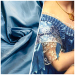 NEW Duchess Davis Designer “Faux Silk” Fabric Sky Blue