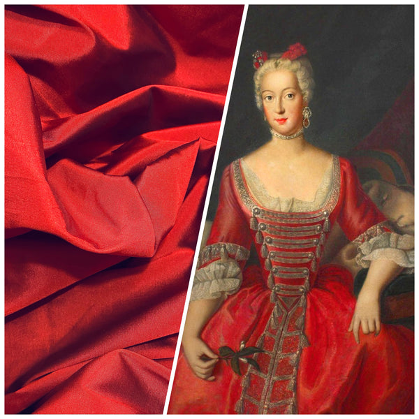NEW Lady Frank Light Designer “Faux Silk” Taffeta Fabric Made in Italy Red - Fancy Styles Fabric Pierre Frey Lee Jofa Brunschwig & Fils