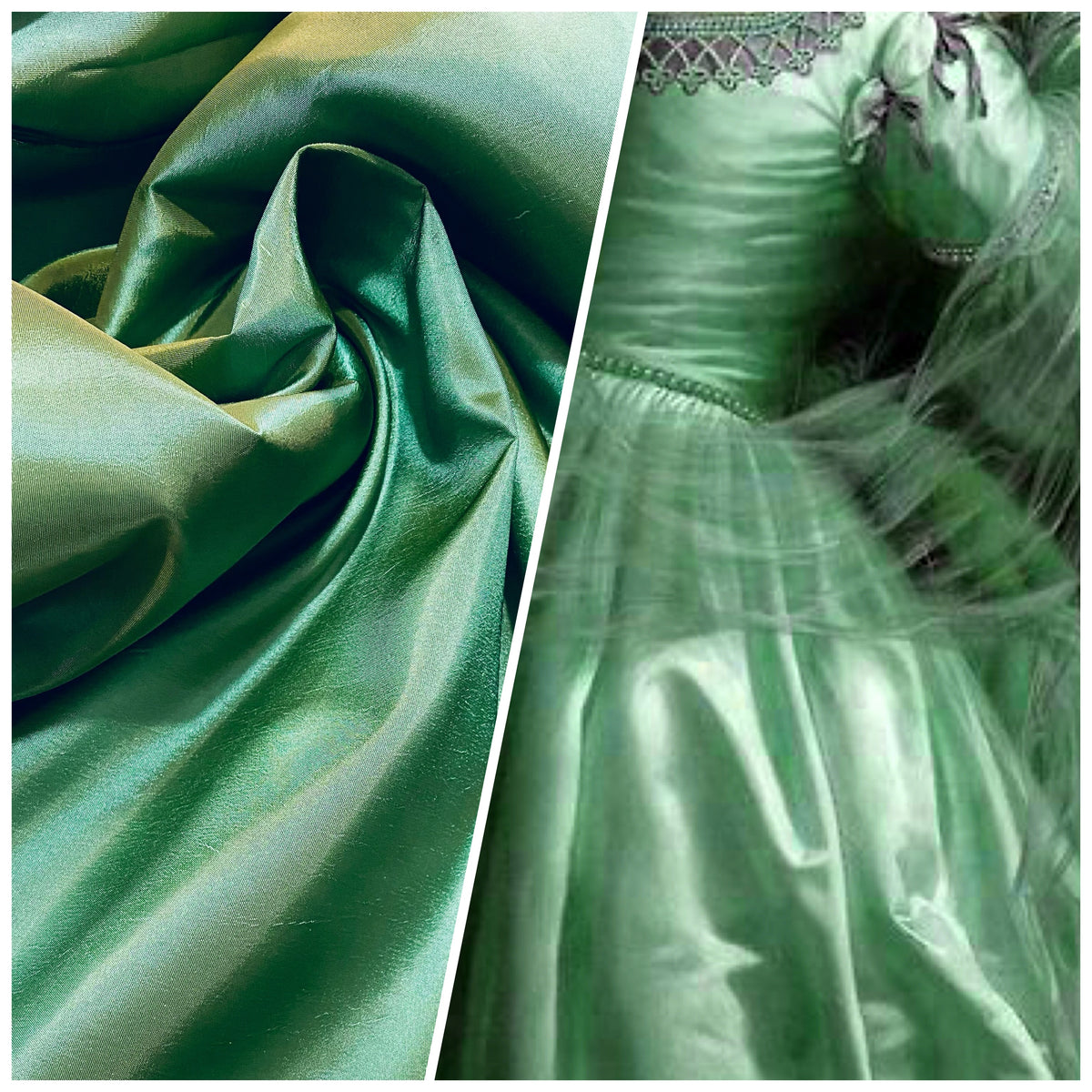NEW Duchess Davis Designer “Faux Silk” Fabric Mermaid Aqua Sea Foam - Fancy Styles Fabric Pierre Frey Lee Jofa Brunschwig & Fils