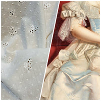 NEW! Miss Miranda 100% Cotton Swiss Dot & Eyelet Fabric- White - Fancy Styles Fabric Pierre Frey Lee Jofa Brunschwig & Fils