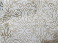 NEW Princess Sandra Novelty 100% Cotton with Gold Metallic Embroidery Fabric - Fancy Styles Fabric Pierre Frey Lee Jofa Brunschwig & Fils