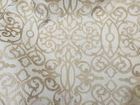 NEW Princess Sandra Novelty 100% Cotton with Gold Metallic Embroidery Fabric - Fancy Styles Fabric Pierre Frey Lee Jofa Brunschwig & Fils
