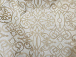 NEW Princess Sandra Novelty 100% Cotton with Gold Metallic Embroidery Fabric