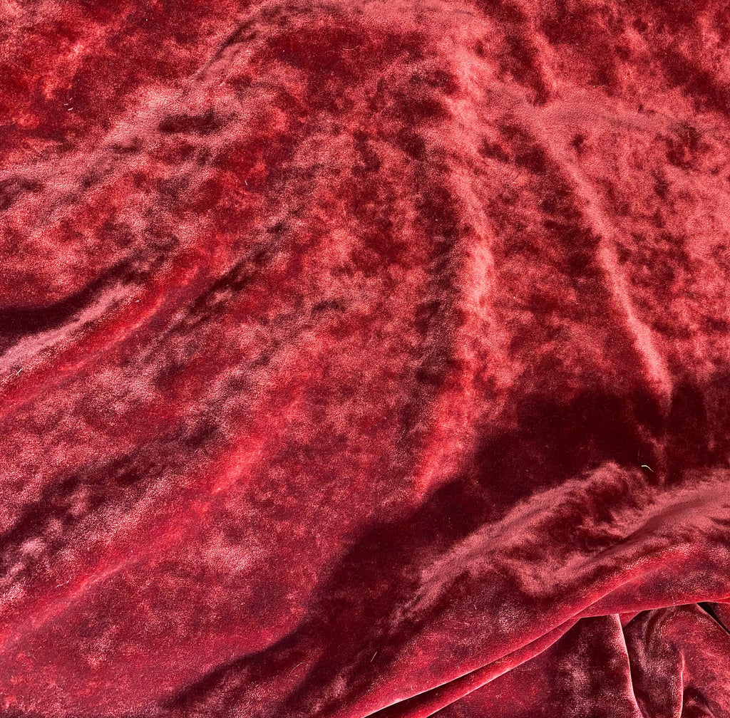 Red Panne Velvet Fabric