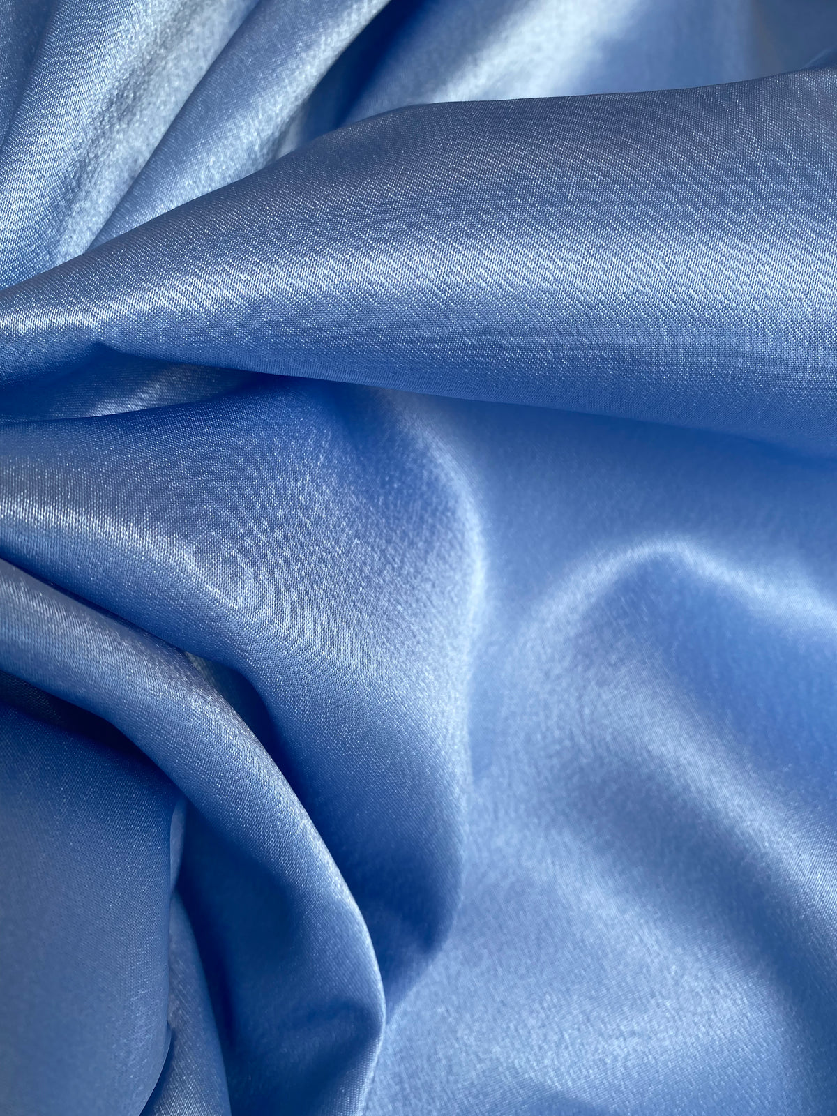 NEW Duchess Malaika "Faux Silk" Satin in Solid Cinderella Blue - Fancy Styles Fabric Pierre Frey Lee Jofa Brunschwig & Fils
