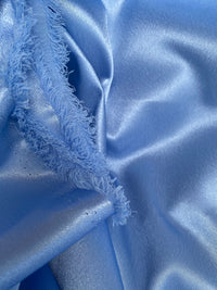 NEW Duchess Malaika "Faux Silk" Satin in Solid Cinderella Blue - Fancy Styles Fabric Pierre Frey Lee Jofa Brunschwig & Fils