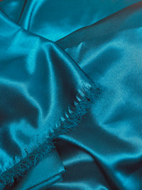 NEW Duchess Malaika "Faux Silk" Satin in Solid Teal - Fancy Styles Fabric Pierre Frey Lee Jofa Brunschwig & Fils