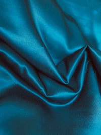 NEW Duchess Malaika "Faux Silk" Satin in Solid Teal - Fancy Styles Fabric Pierre Frey Lee Jofa Brunschwig & Fils