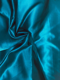 NEW Duchess Malaika "Faux Silk" Satin in Solid Teal - Fancy Styles Fabric Pierre Frey Lee Jofa Brunschwig & Fils