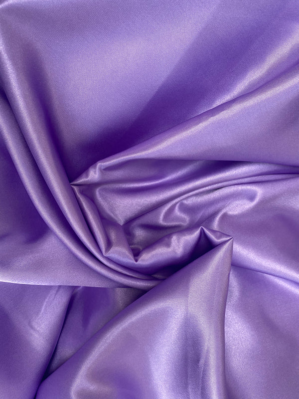 NEW Duchess Malaika "Faux Silk" Satin in Solid Lilac Purple - Fancy Styles Fabric Pierre Frey Lee Jofa Brunschwig & Fils