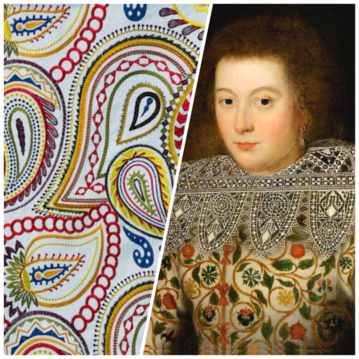 NEW Princess Audrey Designer 100% Cotton Paisley Fabric with Embroidery - Fancy Styles Fabric Pierre Frey Lee Jofa Brunschwig & Fils