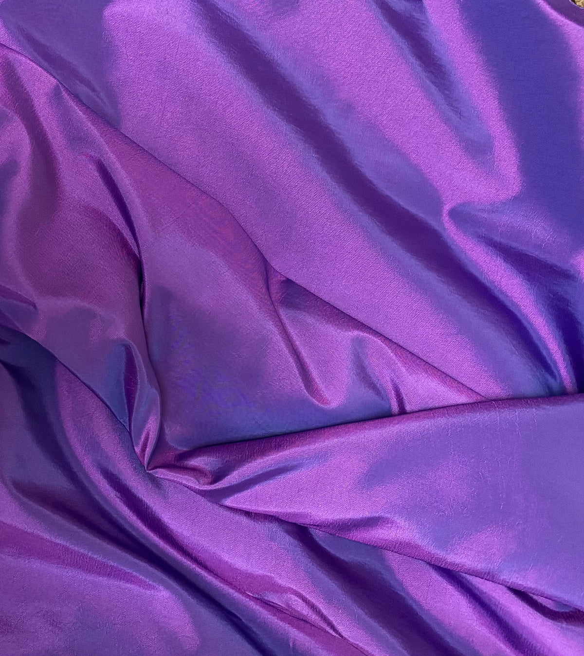 NEW Queen Unn "Faux Silk" Taffeta Solid Magenta with Blue Iridescence - Fancy Styles Fabric Pierre Frey Lee Jofa Brunschwig & Fils