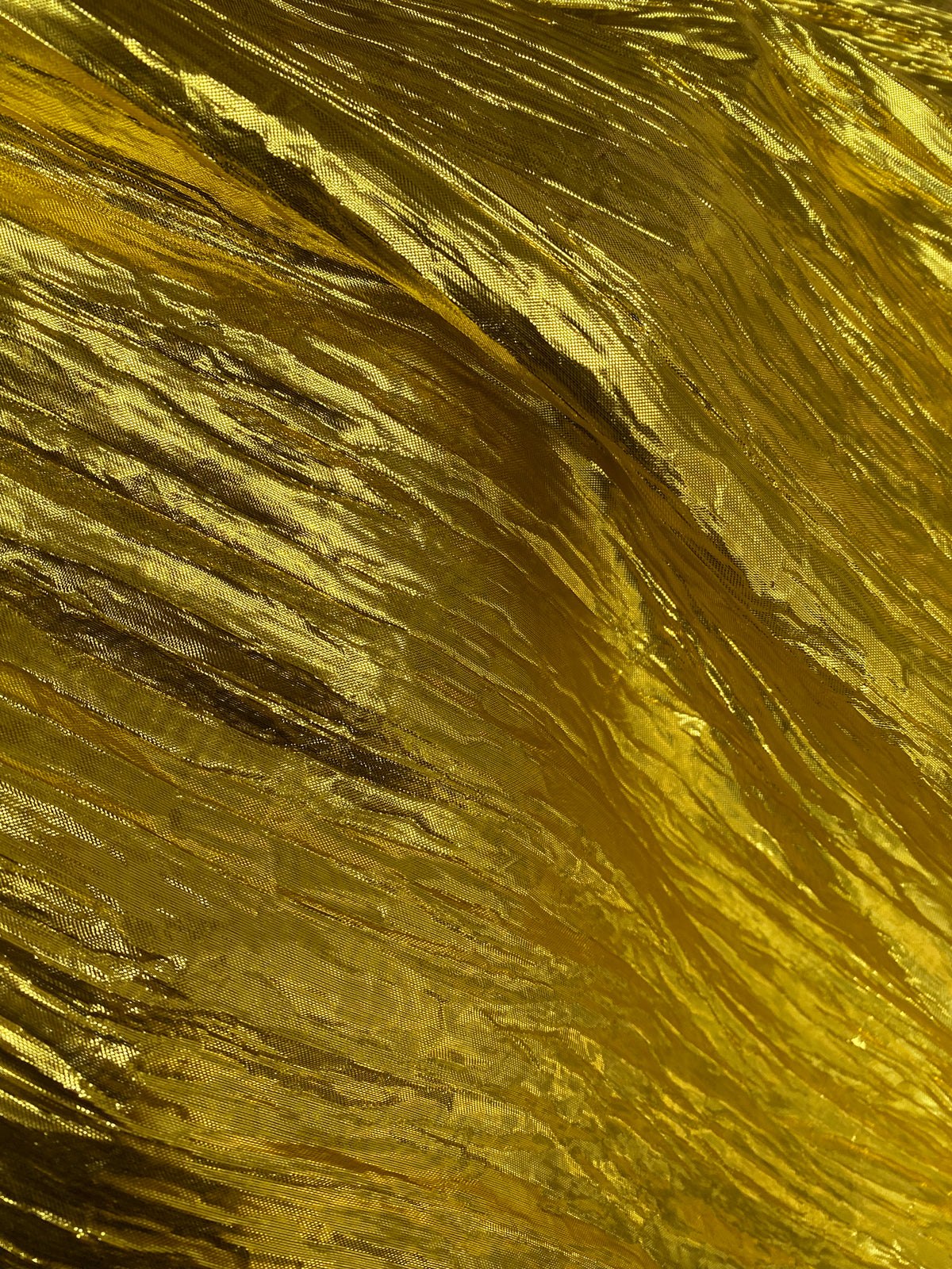 NEW Princess Amira Gold Metallic Crinkle "Faux Silk" Organza - Fancy Styles Fabric Pierre Frey Lee Jofa Brunschwig & Fils