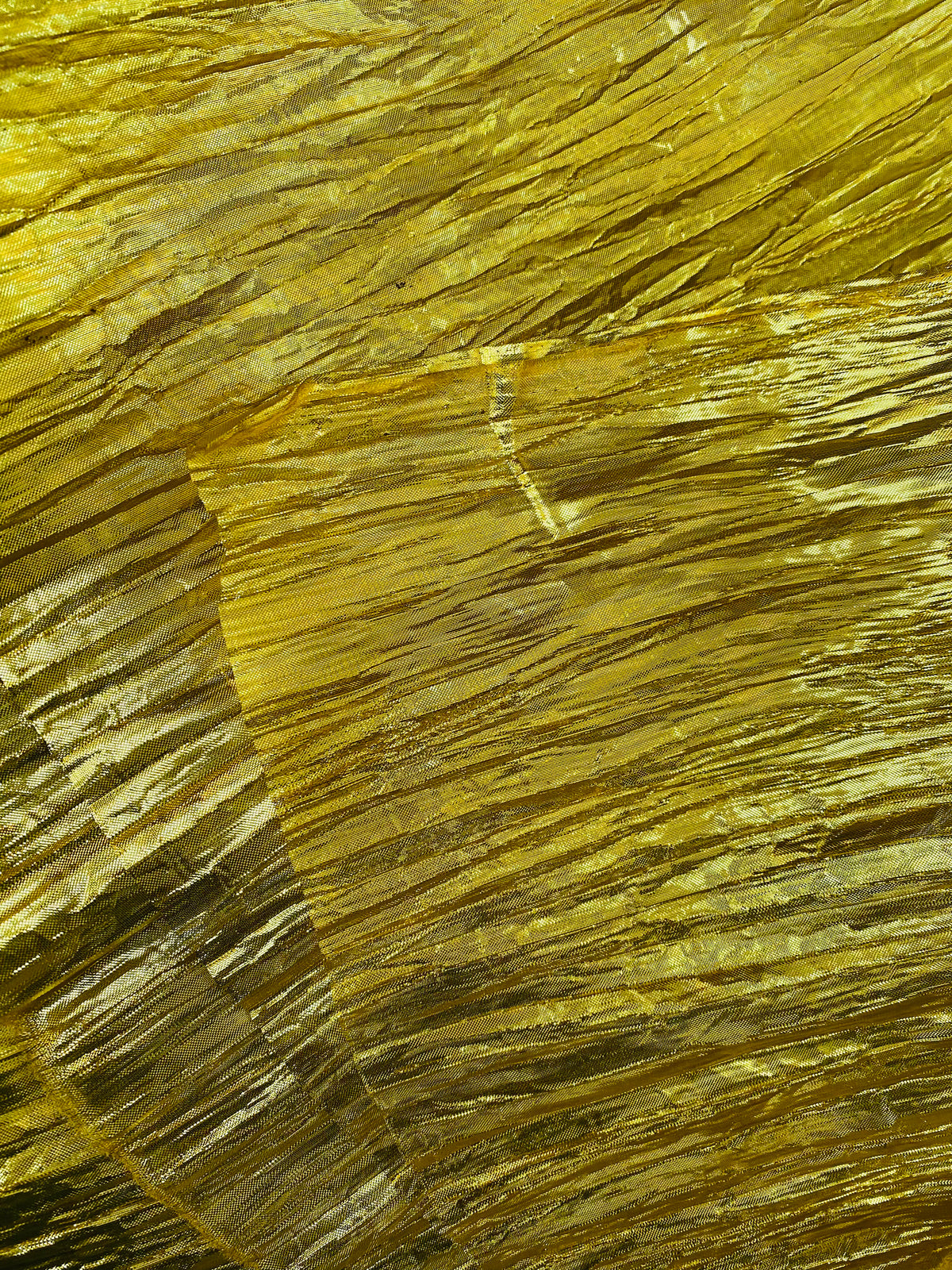 NEW Princess Amira Gold Metallic Crinkle "Faux Silk" Organza - Fancy Styles Fabric Pierre Frey Lee Jofa Brunschwig & Fils