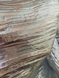 NEW Princess Amira Silver Metallic Crinkle "Faux Silk" Organza - Fancy Styles Fabric Pierre Frey Lee Jofa Brunschwig & Fils