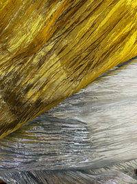 NEW Princess Amira Silver Metallic Crinkle "Faux Silk" Organza - Fancy Styles Fabric Pierre Frey Lee Jofa Brunschwig & Fils