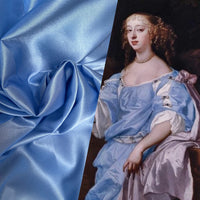 NEW Duchess Malaika "Faux Silk" Satin in Solid Cinderella Blue - Fancy Styles Fabric Pierre Frey Lee Jofa Brunschwig & Fils