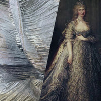 NEW Princess Amira Silver Metallic Crinkle "Faux Silk" Organza - Fancy Styles Fabric Pierre Frey Lee Jofa Brunschwig & Fils