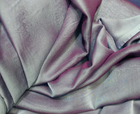 NEW Princess Deepti Silk Polyester Blend Chiffon Fabric in Light Blue with Magenta Iridescence - Fancy Styles Fabric Pierre Frey Lee Jofa Brunschwig & Fils