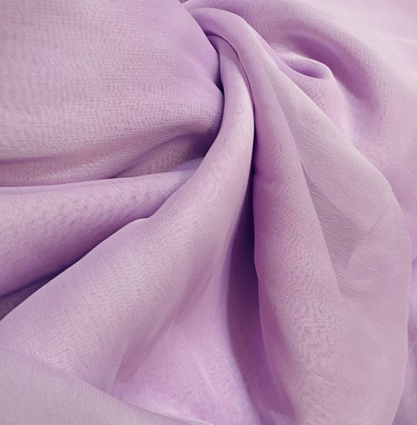 NEW Princess Deepti Silk Polyester Blend Chiffon Fabric in Lilac - Fancy Styles Fabric Pierre Frey Lee Jofa Brunschwig & Fils