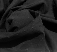 NEW! Miss Iyanna 100% Cotton Swiss Dot Fabric in Black - Fancy Styles Fabric Pierre Frey Lee Jofa Brunschwig & Fils